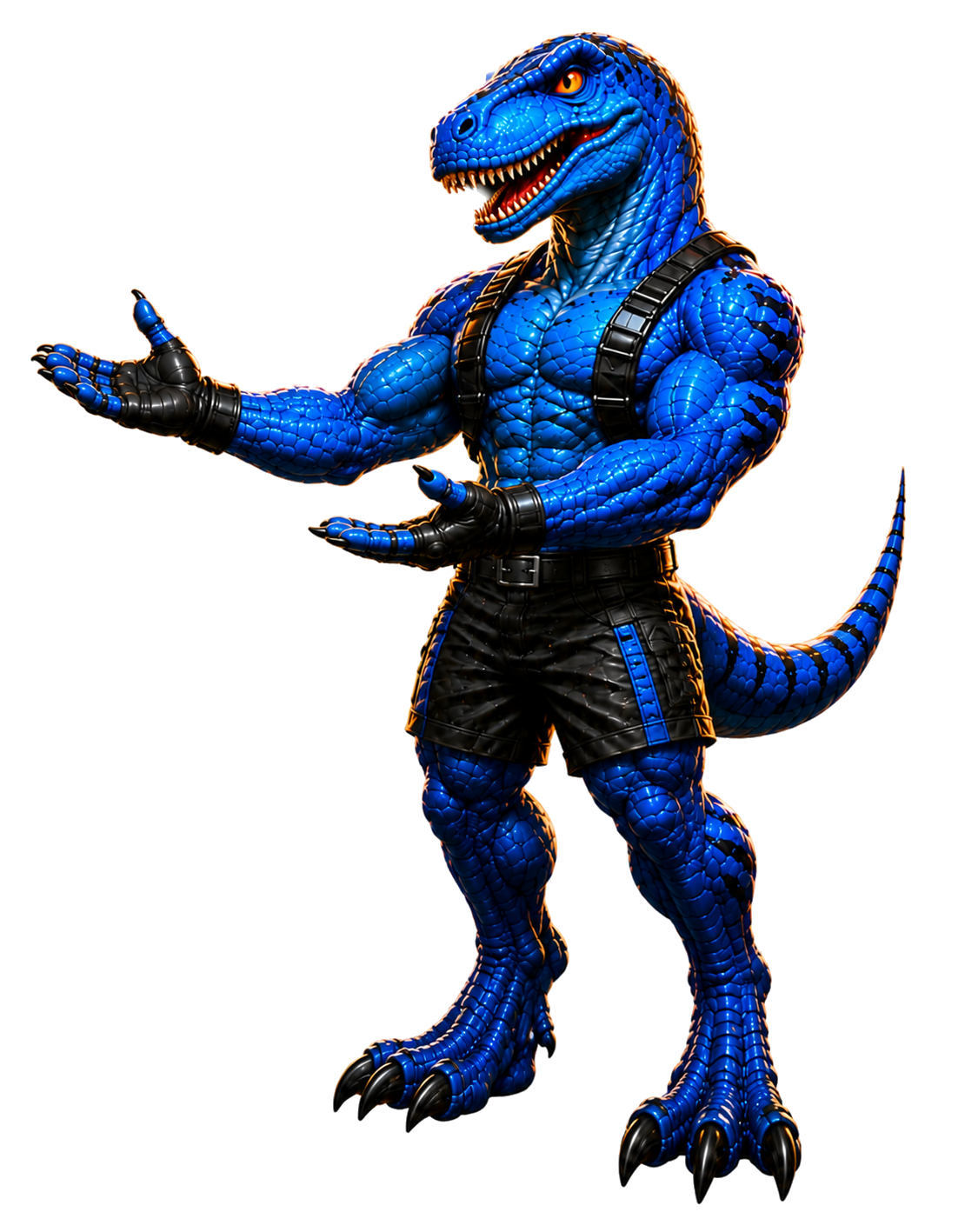 Wraptor’s blue raptor mascot